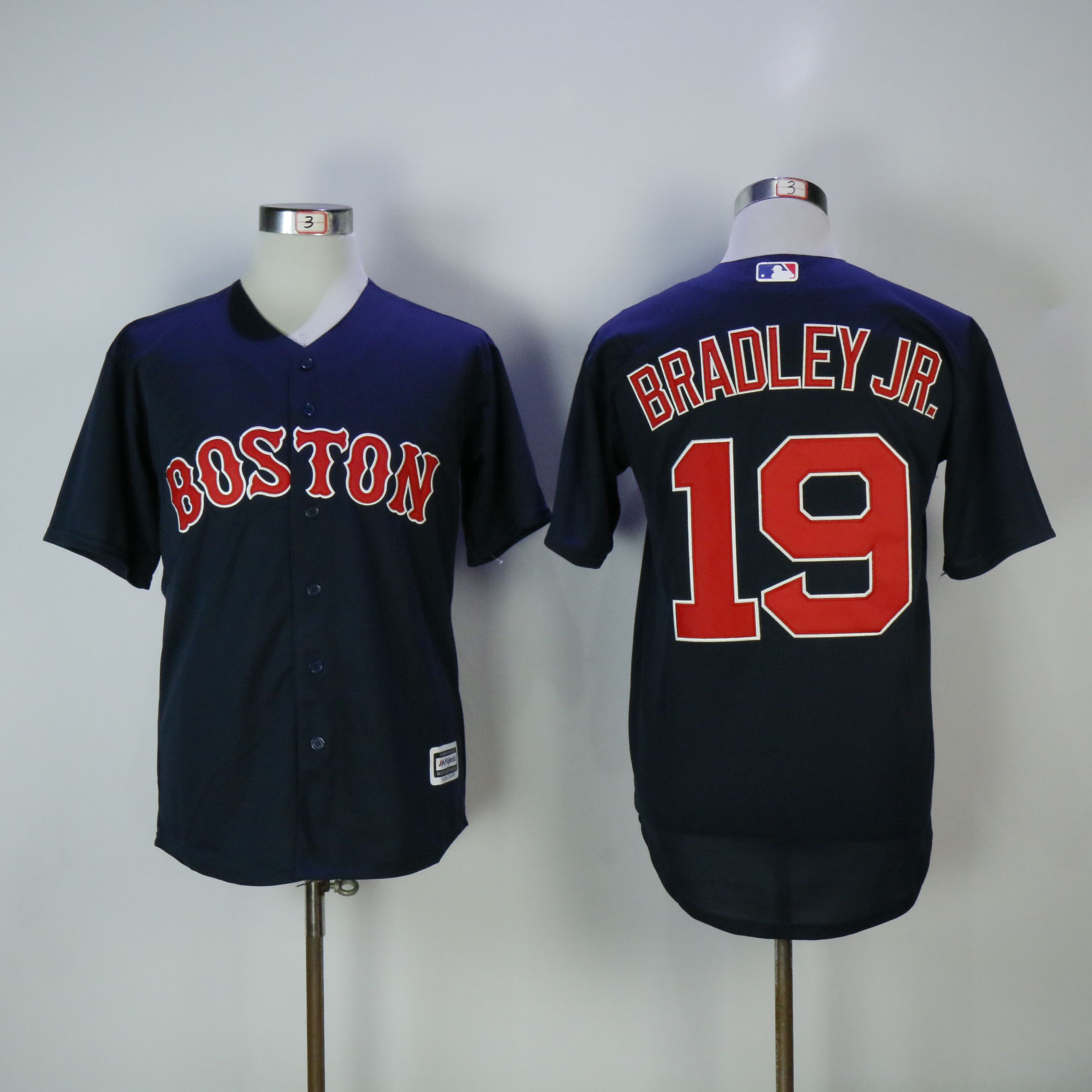 Men Boston Red Sox #19 Bradley jr Blue MLB Jerseys->boston red sox->MLB Jersey